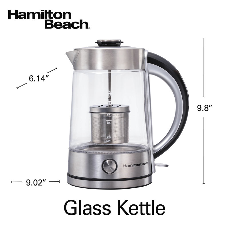 Hamilton Beach® Tea Steeping Glass Kettle with Infuser & Reviews Wayfair
